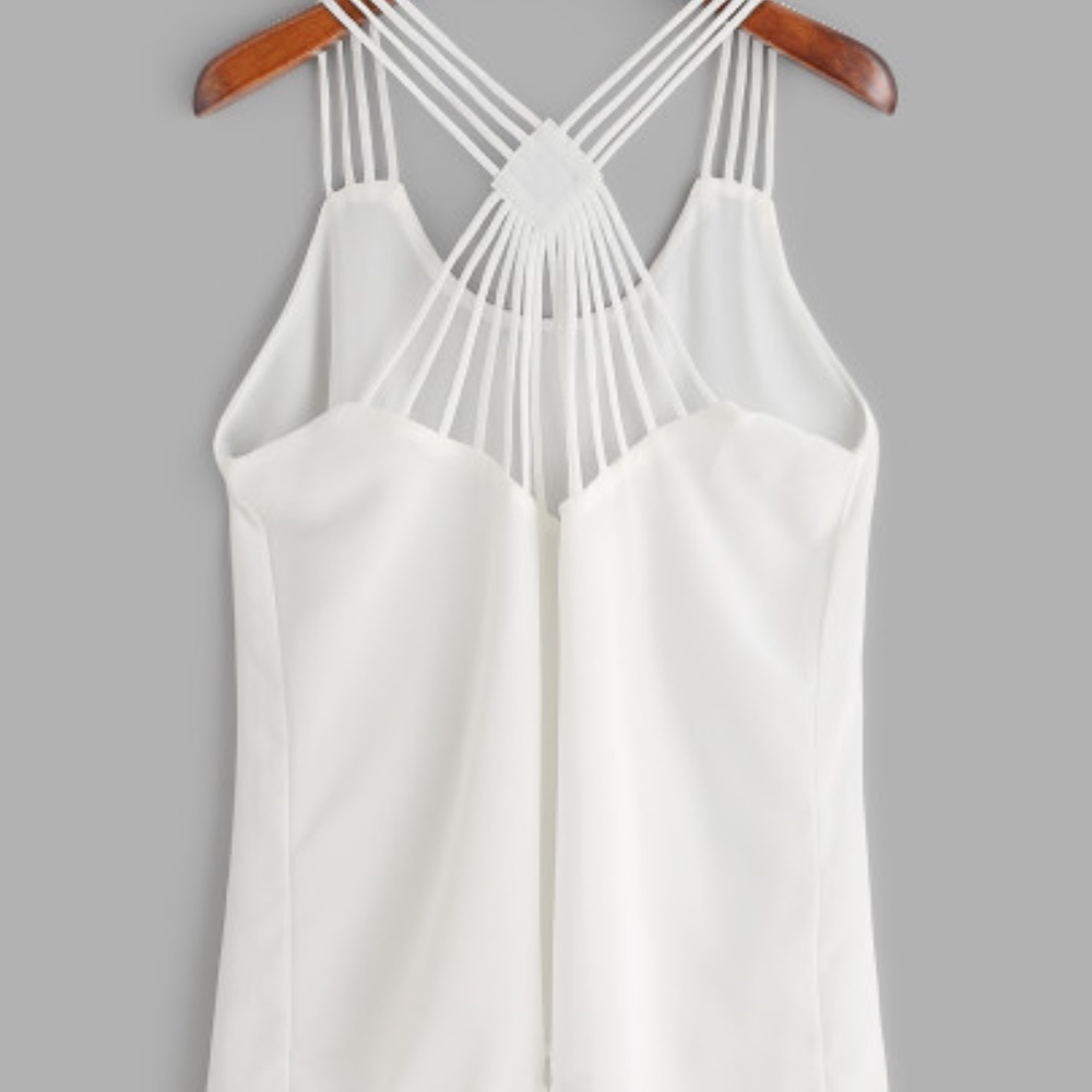 White Chiffon Cami - Picture 3 of 4